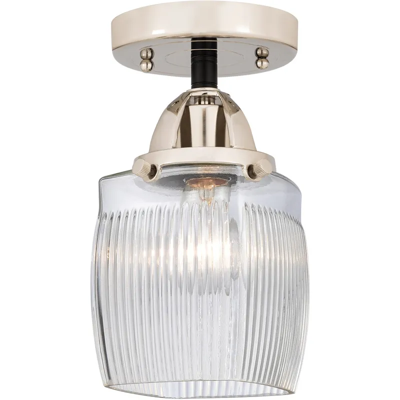 Nouveau 2 Colton LED 5.5 inch Black Polished Nickel Semi-Flush Mount Ceiling Light