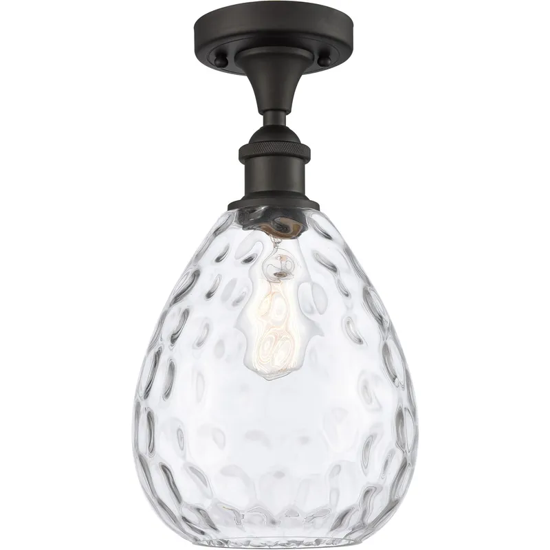 Ballston Large Waverly 1 Light 8 inch Oil Rubbed Bronze Semi-Flush Mount Ceiling Light, Ballston