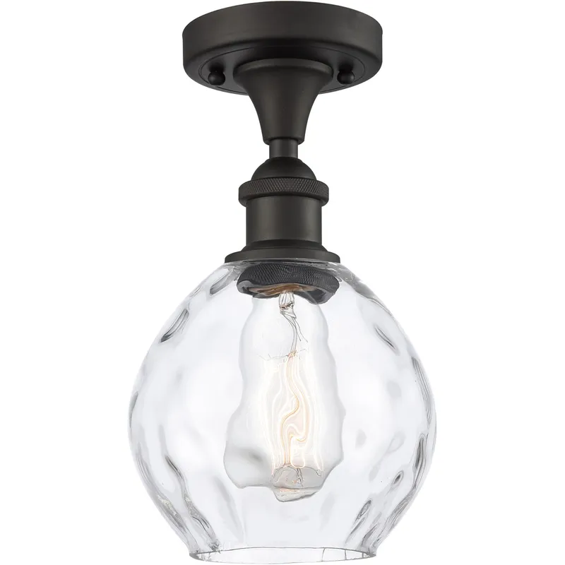 Ballston Small Waverly LED 6 inch Oil Rubbed Bronze Semi-Flush Mount Ceiling Light, Ballston