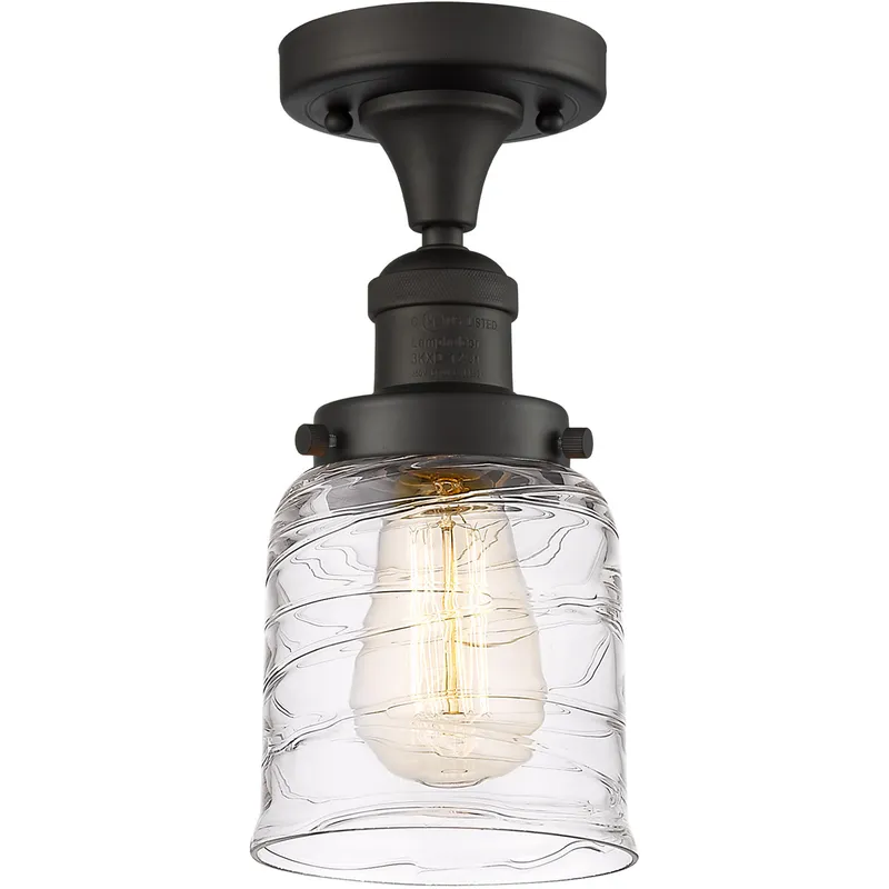 Franklin Restoration Bell 1 Light 5 inch Oil Rubbed Bronze Semi-Flush Mount Ceiling Light