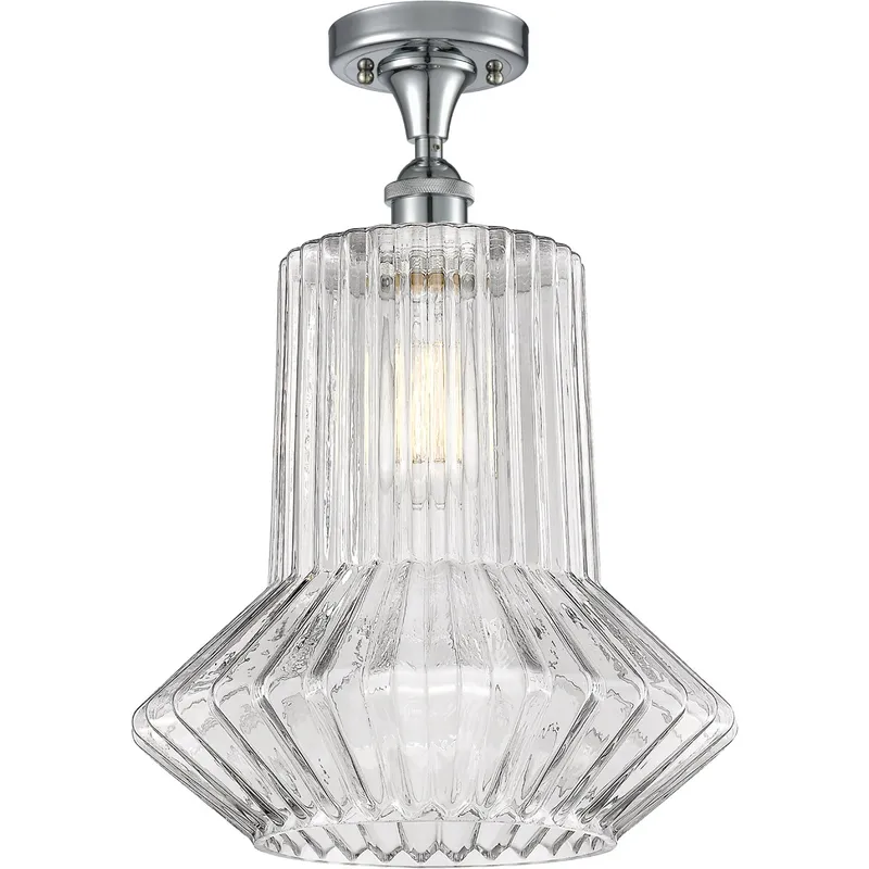 Ballston Springwater LED 12 inch Polished Chrome Semi-Flush Mount Ceiling Light, Ballston