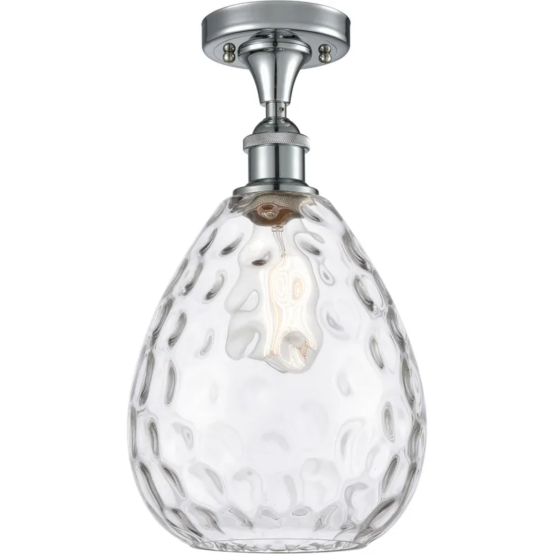 Ballston Large Waverly 1 Light 8 inch Polished Chrome Semi-Flush Mount Ceiling Light, Ballston