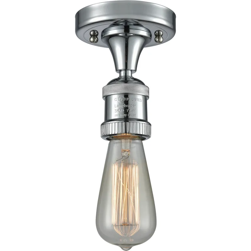 Franklin Restoration Bare Bulb LED 4.5 inch Polished Chrome Semi-Flush Mount Ceiling Light