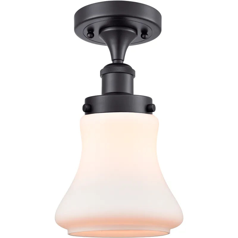 Bellmont 1 Light 6.5 inch Matte Black Semi-Flush Mount Ceiling Light