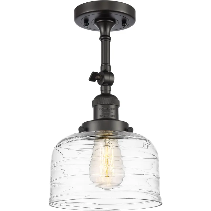 Franklin Restoration Bell 1 Light 8 inch Oil Rubbed Bronze Semi-Flush Mount Ceiling Light