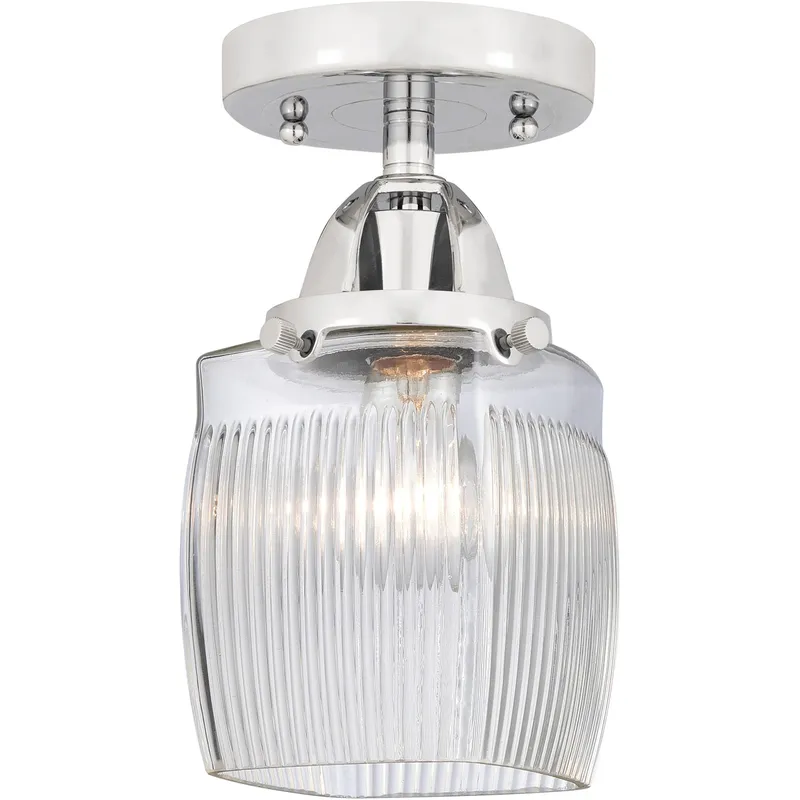 Nouveau 2 Colton LED 5.5 inch Polished Chrome Semi-Flush Mount Ceiling Light