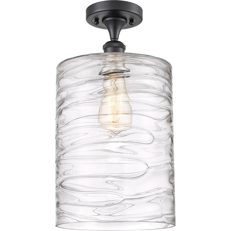 Ballston Cobbleskill 1 Light 9 inch Matte Black Semi-Flush Mount Ceiling Light