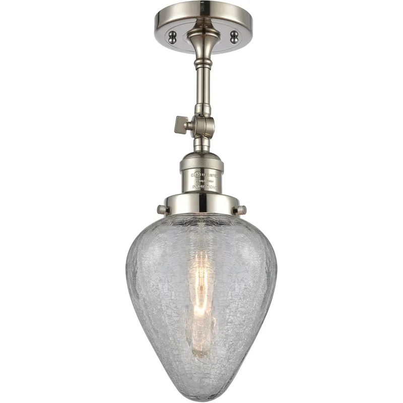 Franklin Restoration Geneseo 1 Light 7 inch Polished Nickel Semi-Flush Mount Ceiling Light, Franklin Restoration