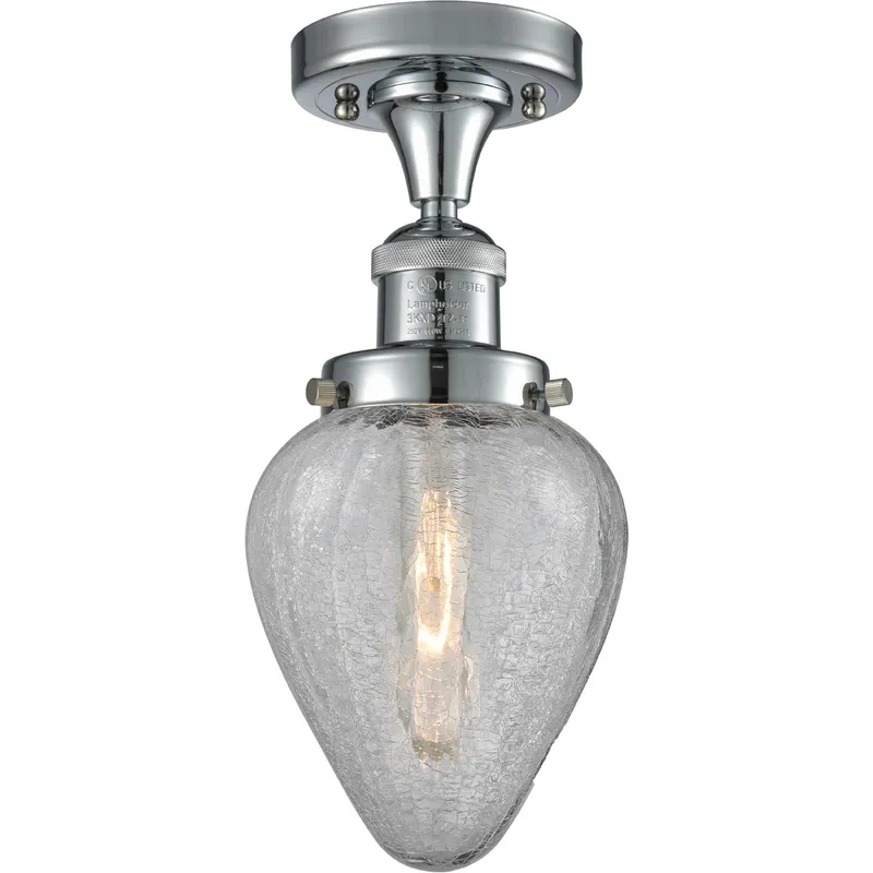Franklin Restoration Geneseo LED 7 inch Polished Chrome Semi-Flush Mount Ceiling Light, Franklin Restoration