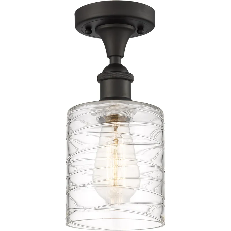 Ballston Cobbleskill 1 Light 5 inch Oil Rubbed Bronze Semi-Flush Mount Ceiling Light