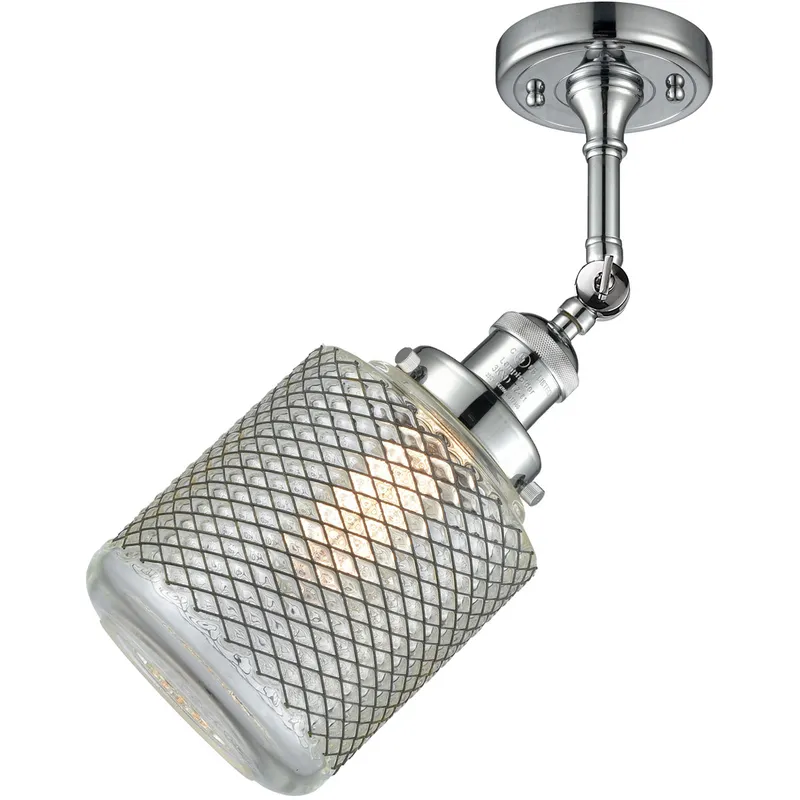 Franklin Restoration Stanton 1 Light 6 inch Polished Chrome Semi-Flush Mount Ceiling Light, Franklin Restoration