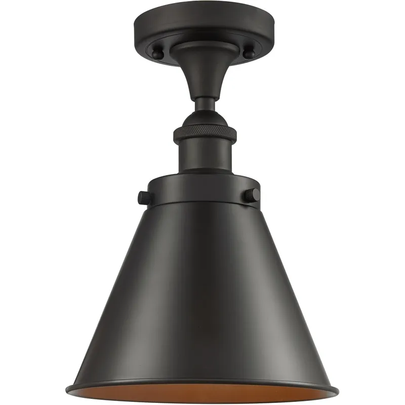 Ballston Appalachian LED 7 inch Oil Rubbed Bronze Semi-Flush Mount Ceiling Light, Ballston