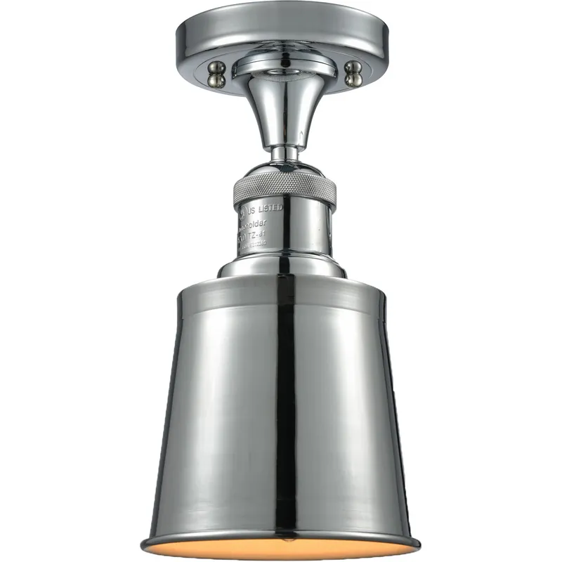 Franklin Restoration Addison 1 Light 5 inch Polished Chrome Semi-Flush Mount Ceiling Light, Franklin Restoration