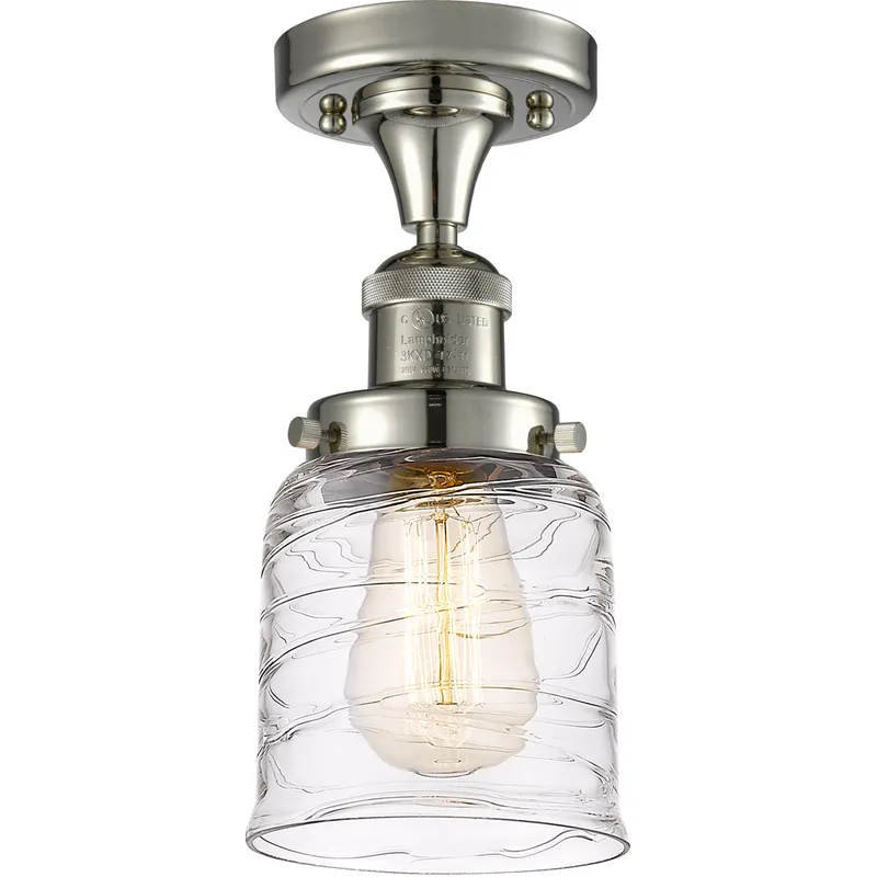 Franklin Restoration Bell 1 Light 5 inch Polished Nickel Semi-Flush Mount Ceiling Light