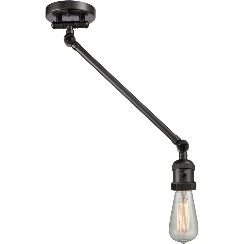 Bare Bulb 21 inch 60.00 watt Oil Rubbed Bronze Swing Arm Wall Light, Franklin Restoration