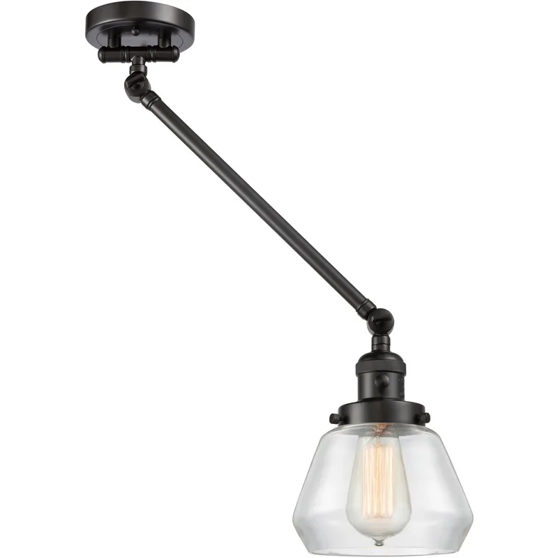 Fulton 35 inch 60.00 watt Oil Rubbed Bronze Swing Arm Wall Light, Franklin Restoration