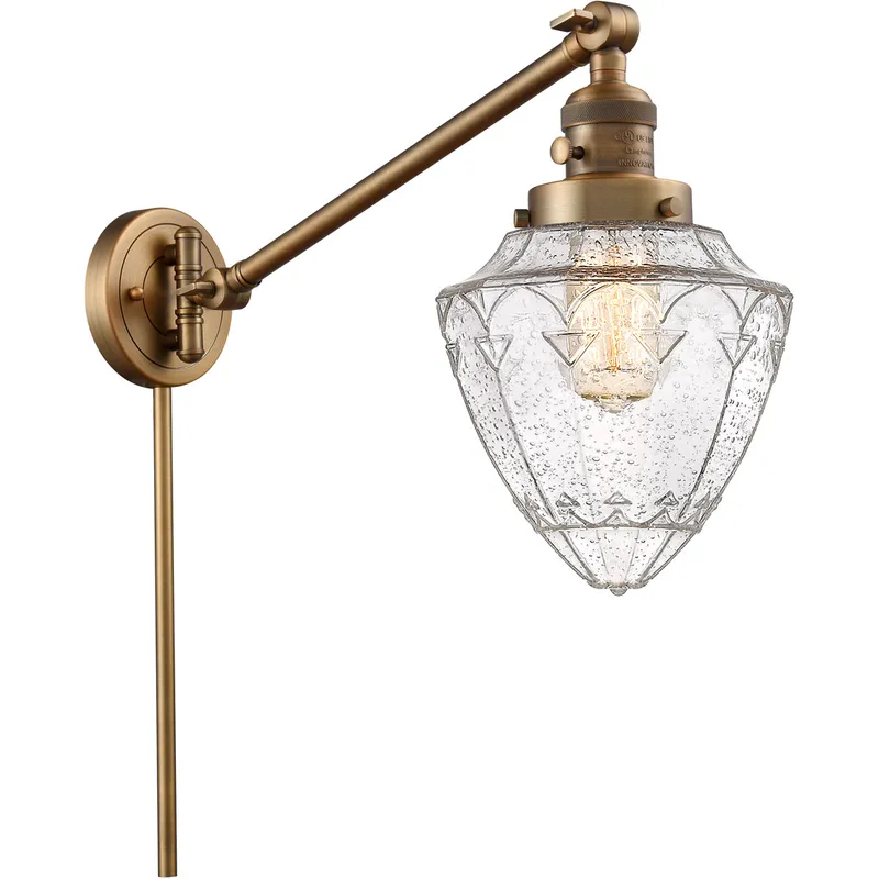 Franklin Restoration Bullet 20 inch 60.00 watt Brushed Brass Swing Arm Wall Light