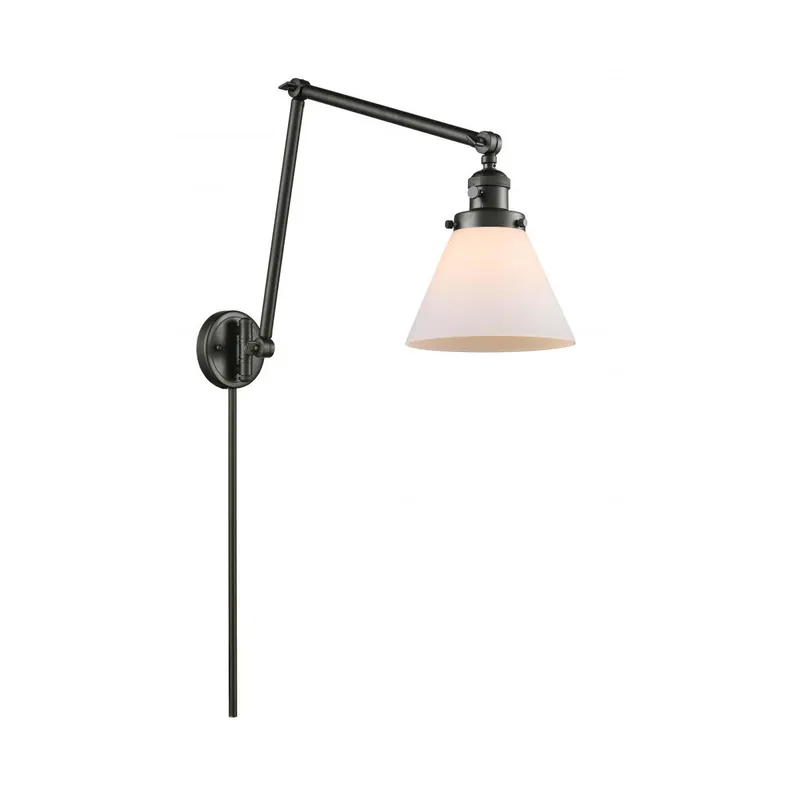 Large Cone 30 inch 3.50 watt Oil Rubbed Bronze Swing Arm Wall Light, Franklin Restoration