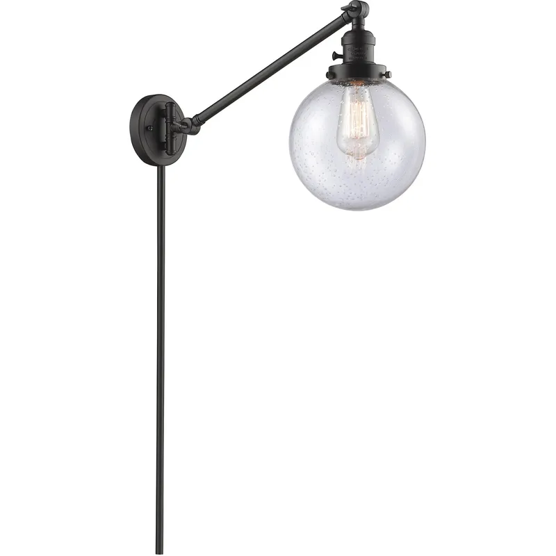 Large Beacon 21 inch 60.00 watt Oil Rubbed Bronze Swing Arm Wall Light, Franklin Restoration