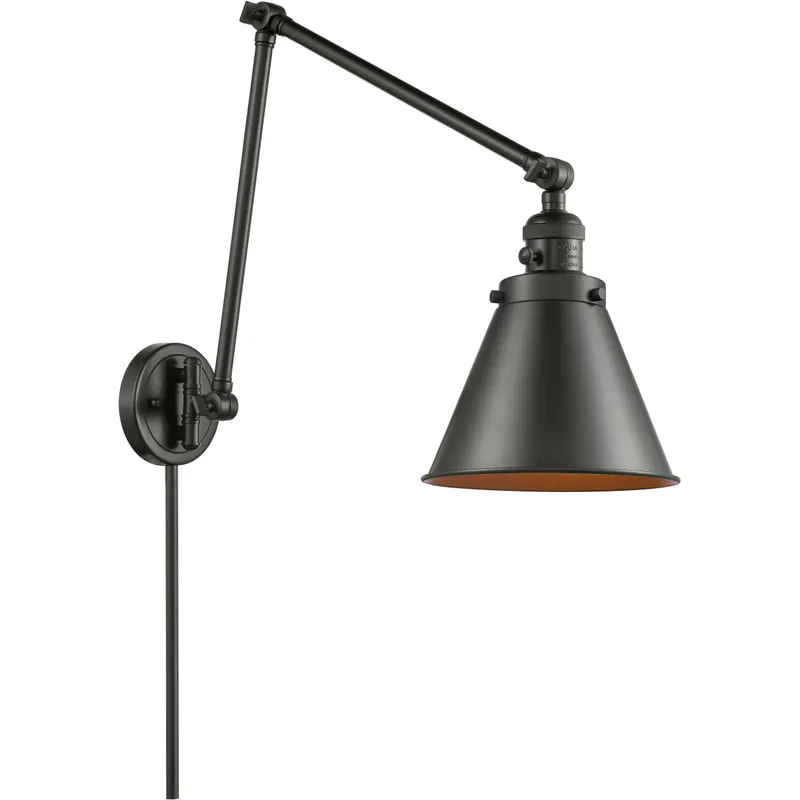 Appalachian 30 inch 100 watt Oil Rubbed Bronze Swing Arm Wall Light, Franklin Restoration