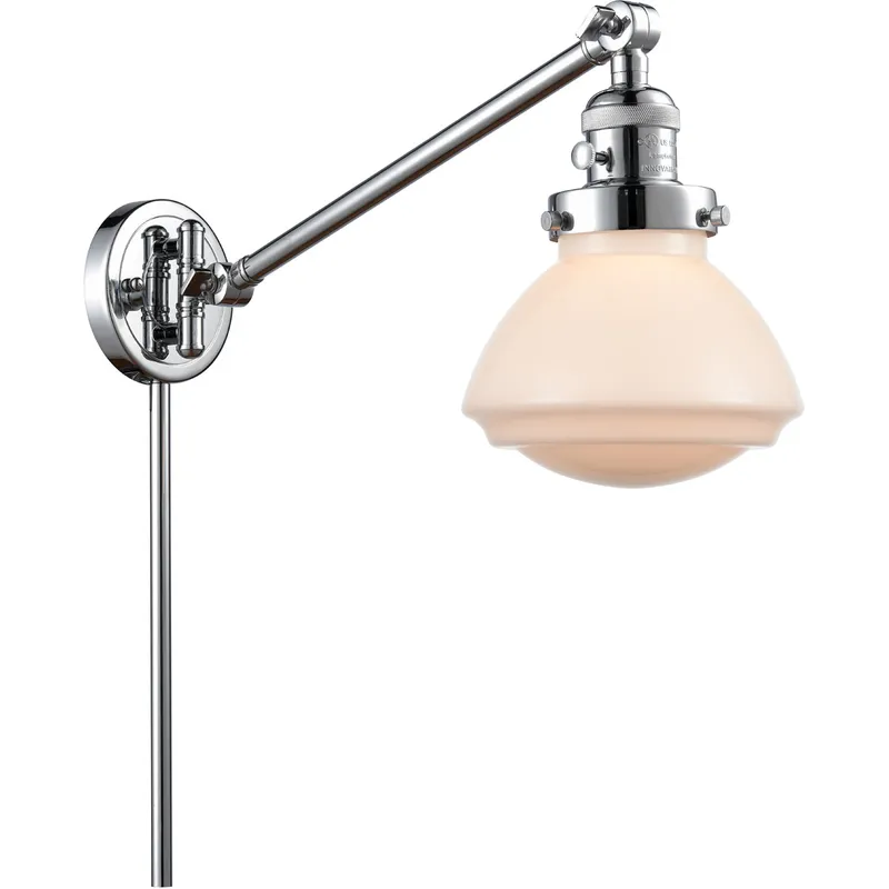 Olean 18 inch 60.00 watt Polished Chrome Swing Arm Wall Light, Franklin Restoration