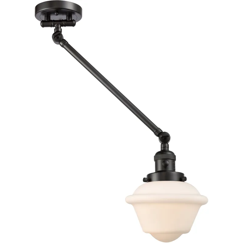 Small Oxford 30 inch 60.00 watt Oil Rubbed Bronze Swing Arm Wall Light, Franklin Restoration