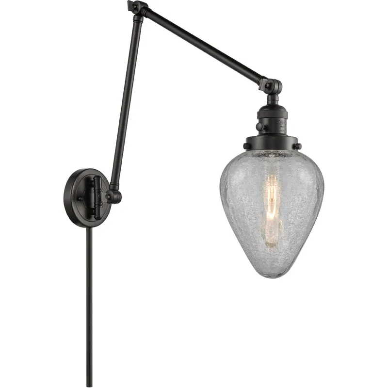 Geneseo 30 inch 60.00 watt Matte Black Swing Arm Wall Light, Franklin Restoration