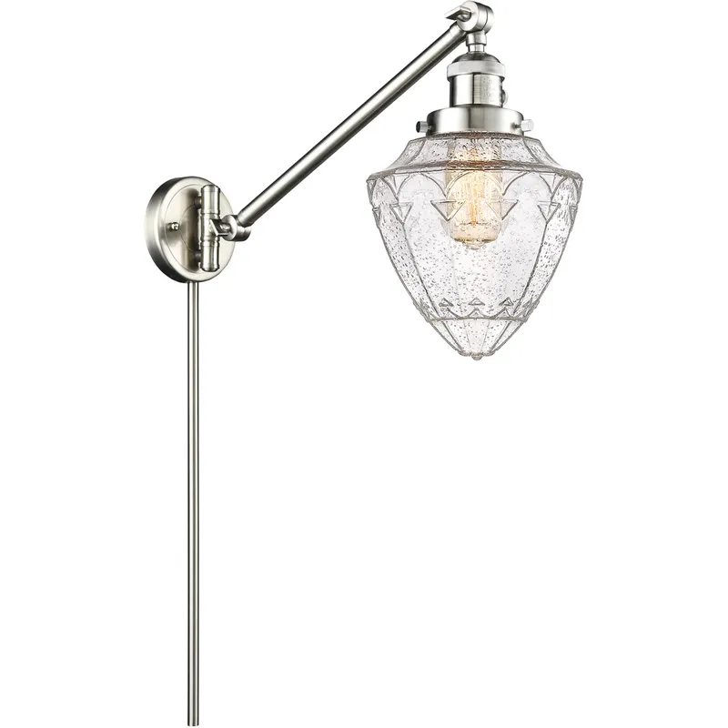 Franklin Restoration Bullet 20 inch 60.00 watt Brushed Satin Nickel Swing Arm Wall Light