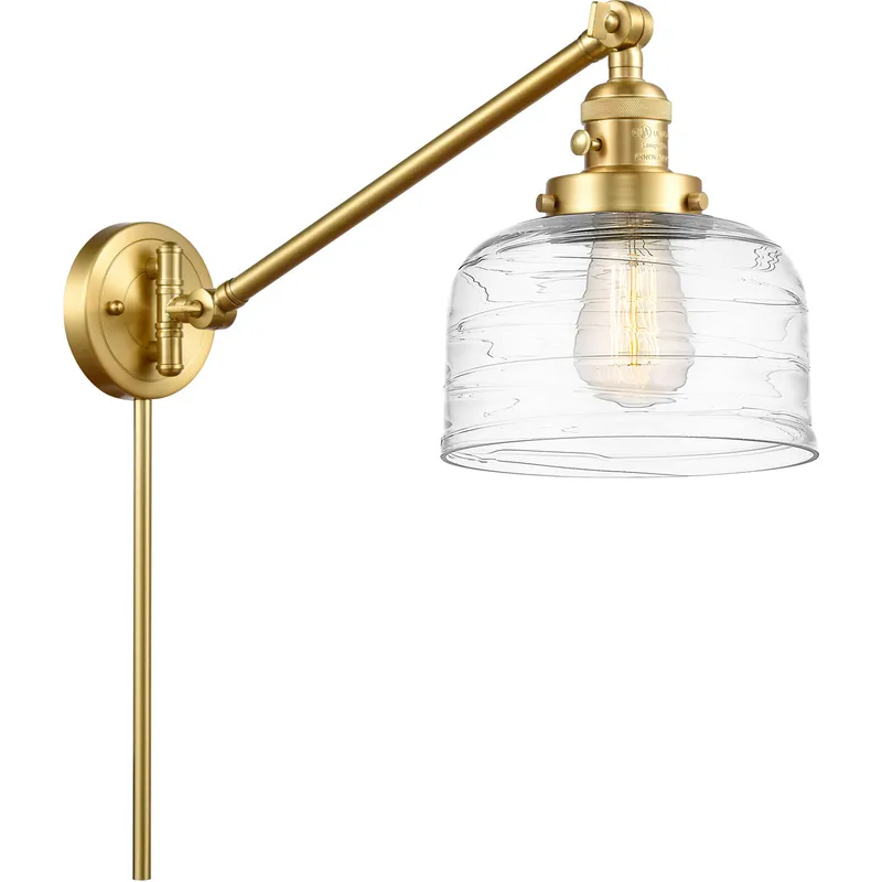 Franklin Restoration Bell 21 inch 60.00 watt Satin Gold Swing Arm Wall Light
