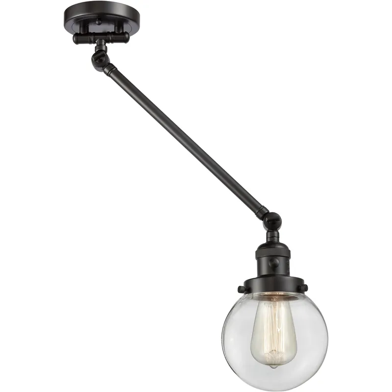Beacon 21 inch 60.00 watt Oil Rubbed Bronze Swing Arm Wall Light, Franklin Restoration
