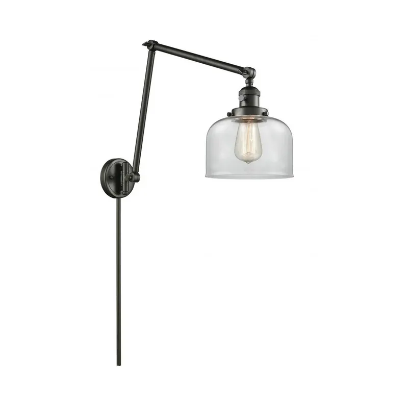 Large Bell 30 inch 3.50 watt Oil Rubbed Bronze Swing Arm Wall Light, Franklin Restoration