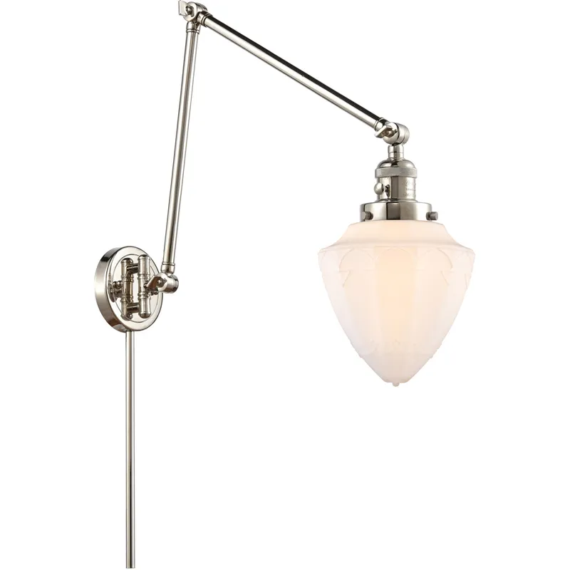 Franklin Restoration Bullet 32 inch 60.00 watt Polished Nickel Swing Arm Wall Light