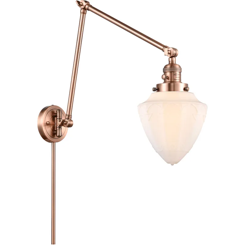 Franklin Restoration Bullet 32 inch 60.00 watt Antique Copper Swing Arm Wall Light