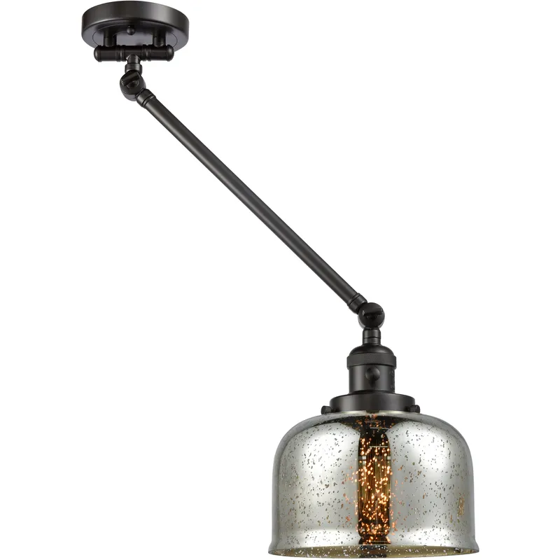 Large Bell 30 inch 60.00 watt Oil Rubbed Bronze Swing Arm Wall Light, Franklin Restoration