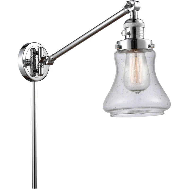 Bellmont 35 inch 3.50 watt Polished Chrome Swing Arm Wall Light, Franklin Restoration
