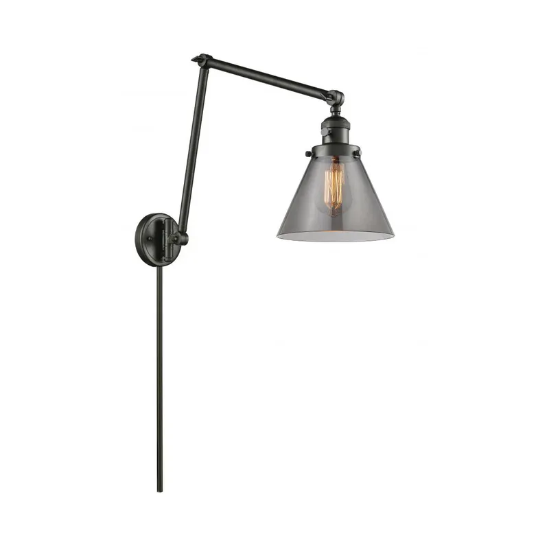 Large Cone 30 inch 3.50 watt Oil Rubbed Bronze Swing Arm Wall Light, Franklin Restoration
