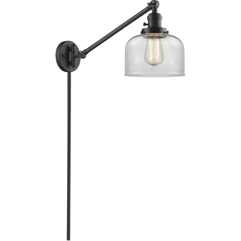 Large Bell 21 inch 3.50 watt Oil Rubbed Bronze Swing Arm Wall Light, Franklin Restoration