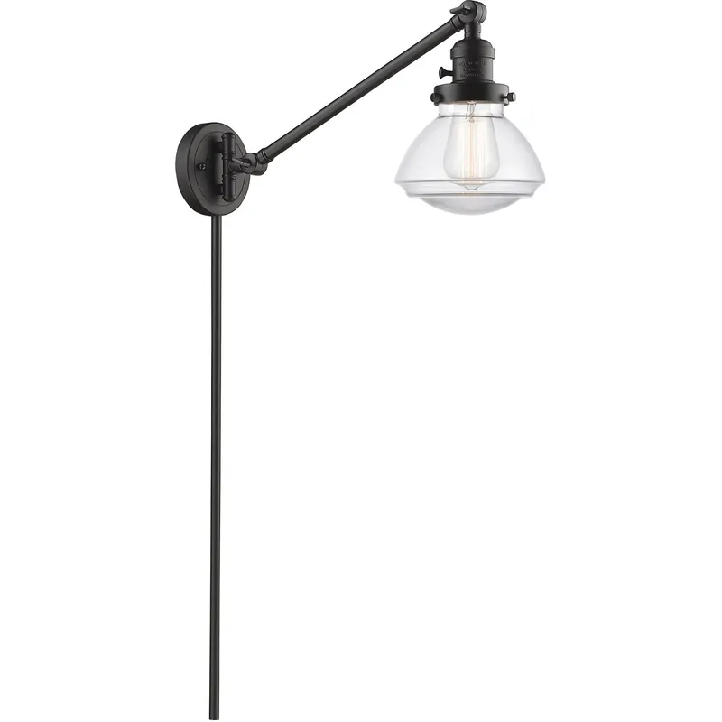 Olean 18 inch 3.50 watt Oil Rubbed Bronze Swing Arm Wall Light, Franklin Restoration