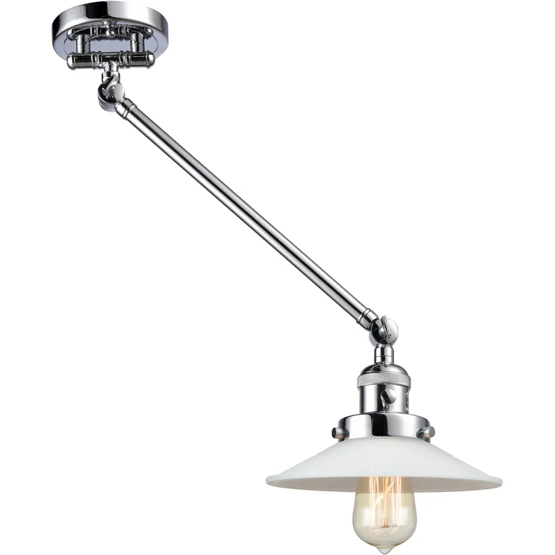 Halophane 21 inch 60.00 watt Polished Chrome Swing Arm Wall Light, Franklin Restoration