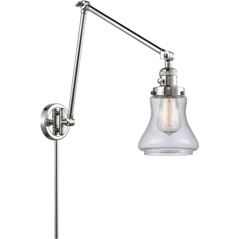 Bellmont 30 inch 3.50 watt Polished Chrome Swing Arm Wall Light, Franklin Restoration