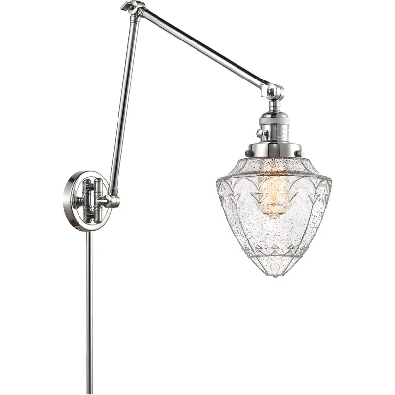 Franklin Restoration Bullet 32 inch 60.00 watt Polished Chrome Swing Arm Wall Light