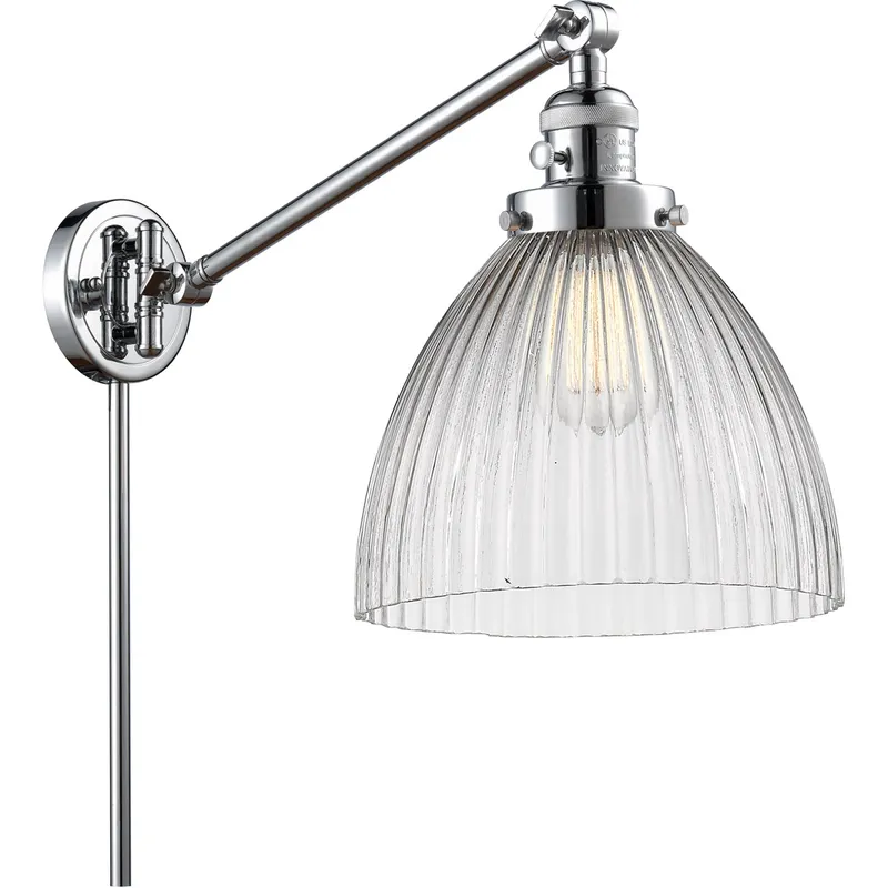 Seneca Falls 18 inch 60.00 watt Polished Chrome Swing Arm Wall Light, Franklin Restoration