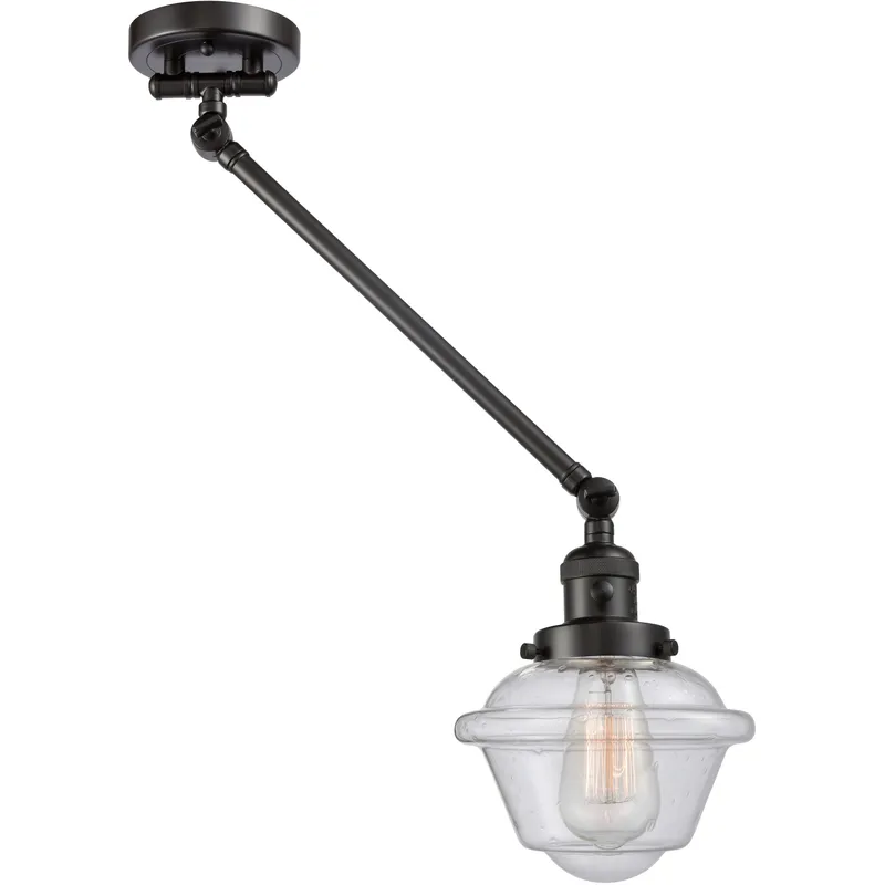 Small Oxford 30 inch 60.00 watt Oil Rubbed Bronze Swing Arm Wall Light, Franklin Restoration