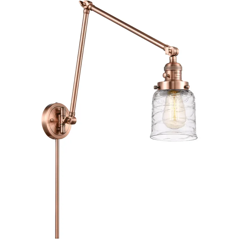 Franklin Restoration Bell 30 inch 60.00 watt Antique Copper Swing Arm Wall Light