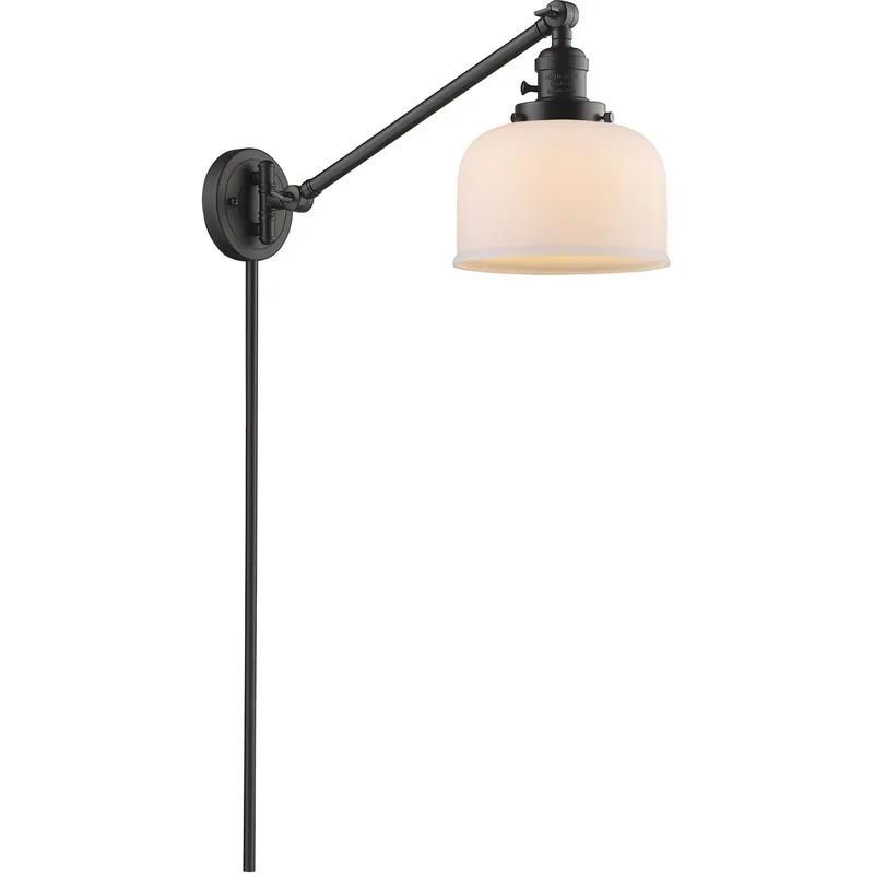Large Bell 21 inch 60.00 watt Oil Rubbed Bronze Swing Arm Wall Light, Franklin Restoration