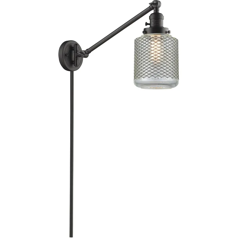 Stanton 30 inch 60.00 watt Oil Rubbed Bronze Swing Arm Wall Light, Franklin Restoration