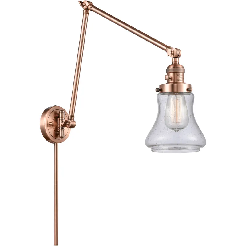 Bellmont 30 inch 3.50 watt Antique Copper Swing Arm Wall Light, Franklin Restoration