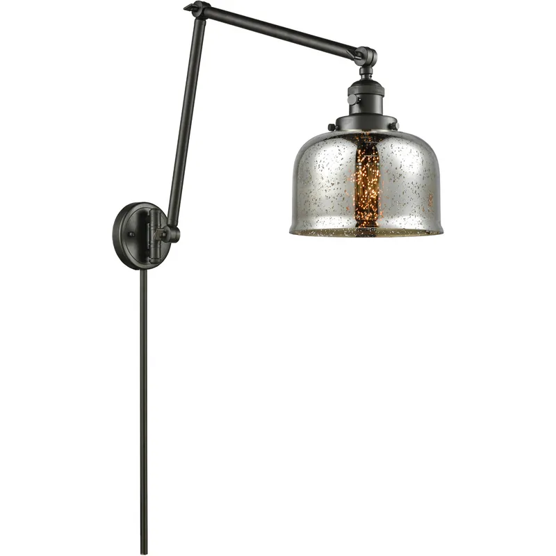 Large Bell 30 inch 3.50 watt Oil Rubbed Bronze Swing Arm Wall Light, Franklin Restoration