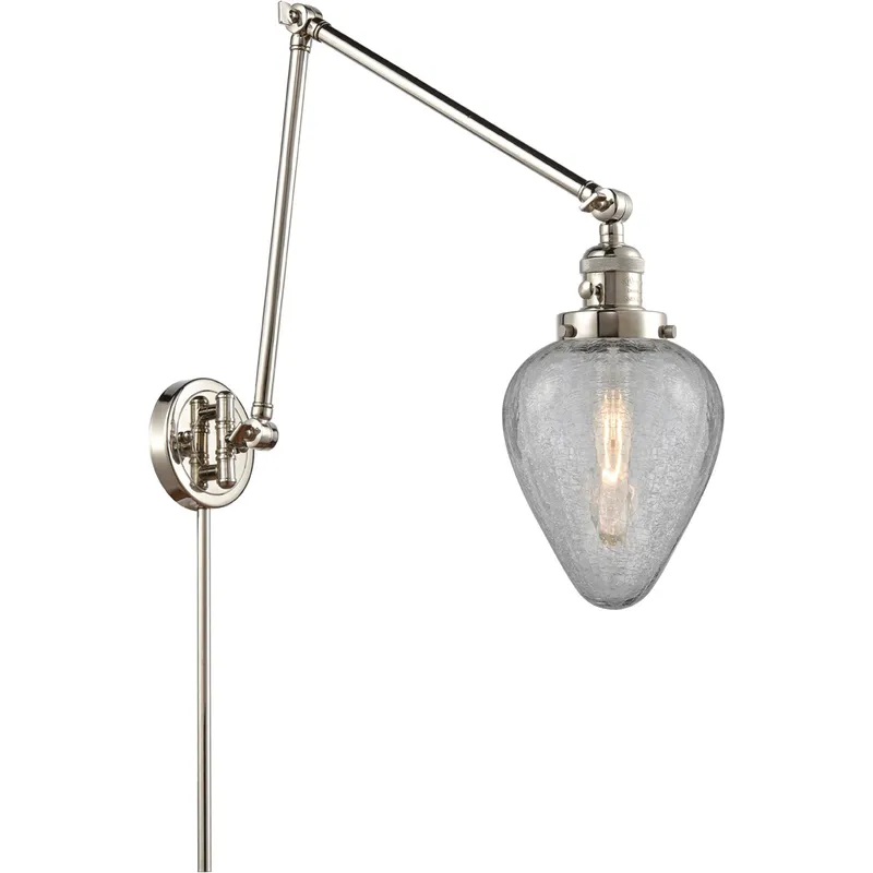 Geneseo 30 inch 60.00 watt Polished Nickel Swing Arm Wall Light, Franklin Restoration