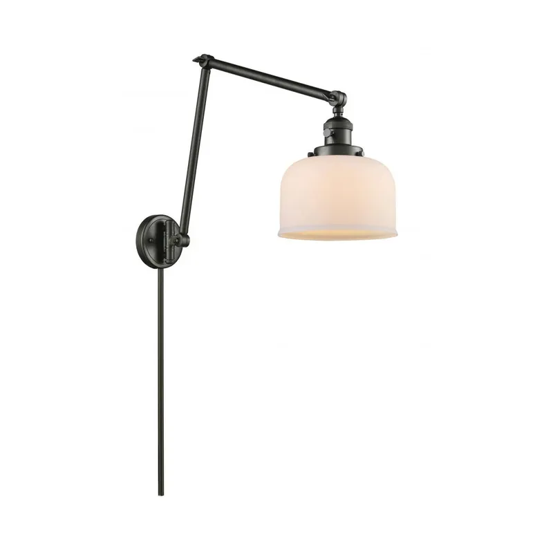 Large Bell 30 inch 3.50 watt Oil Rubbed Bronze Swing Arm Wall Light, Franklin Restoration